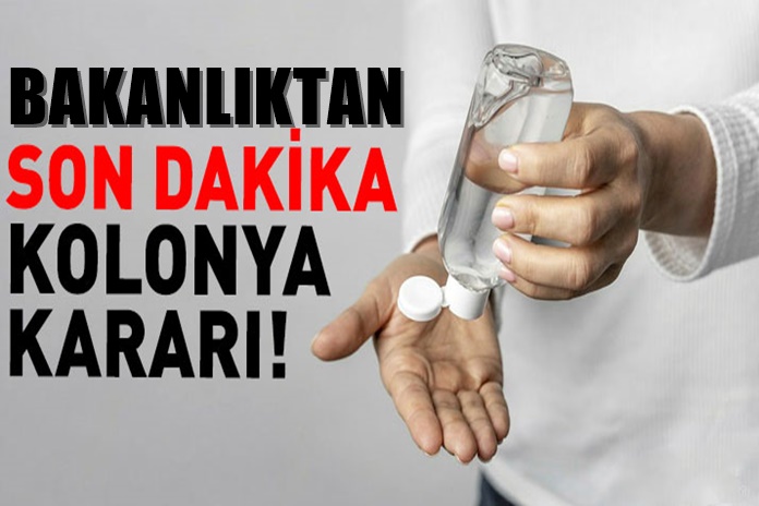 Bakanlıktan kolonya açıklaması !!