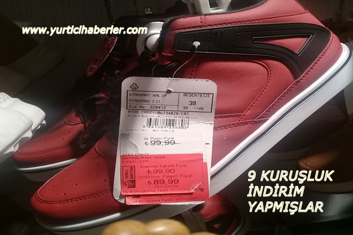 9 KURUŞ İNDİRİM YAPMIŞLAR