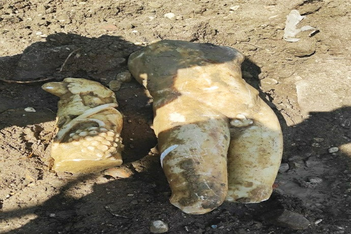 ROMA DÖNEMİNE AİT HEYKEL BULUNDU