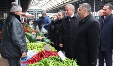 HAKAN ŞEREF OLGUN PAZARCI ESNAFIMIZIN SIKINTILARINI İYİ KADROLARIYLA AŞACAĞIZşacağız