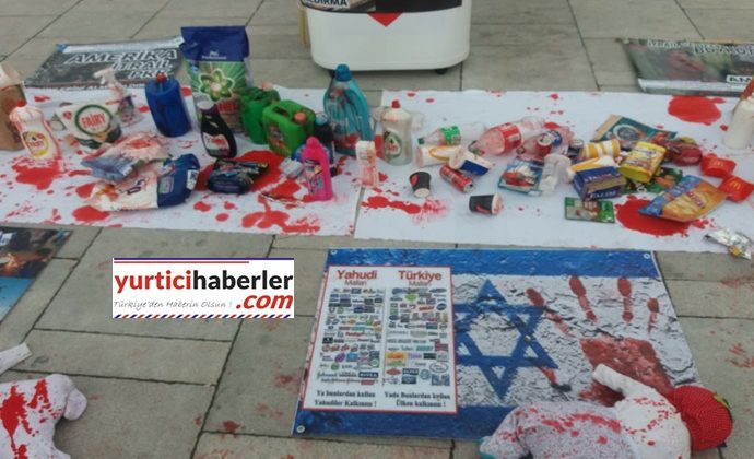 İSRAİL HAYIR PAZARINDA PROTESTO EDİLDİ 