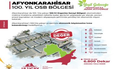 AK PARTİ AFYON 100. YIL ORGANİZE SANAYİ BÖLGESİ KURACAĞIZ
