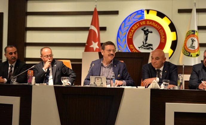 TOBB BAŞKANI HİSARCIKLIOĞLU ATSO’DA İSTİŞARE TOPLANTISI YAPTI