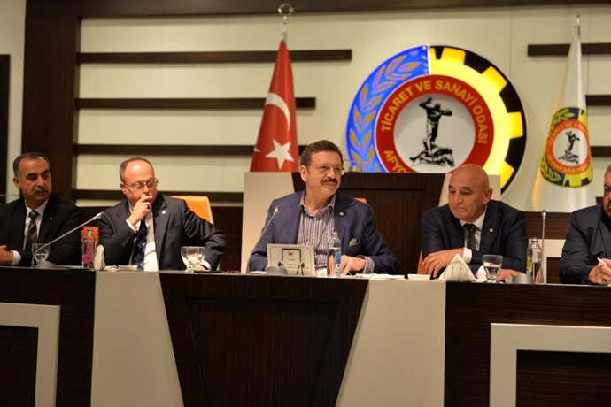 TOBB BAŞKANI HİSARCIKLIOĞLU ATSO’DA İSTİŞARE TOPLANTISI YAPTI