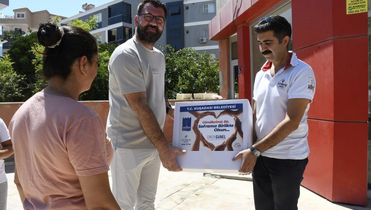 KUŞADASI BELEDİYESİ 1500 AİLEYE ERZAK KOLİSİ DAĞITTI
