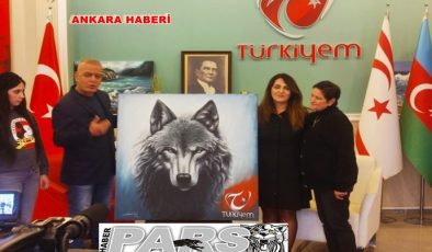RESSAM SÜHEYLA ÜSTEK MUHTEŞEM BOZKURT TABLOSU ÇİZDİ…
