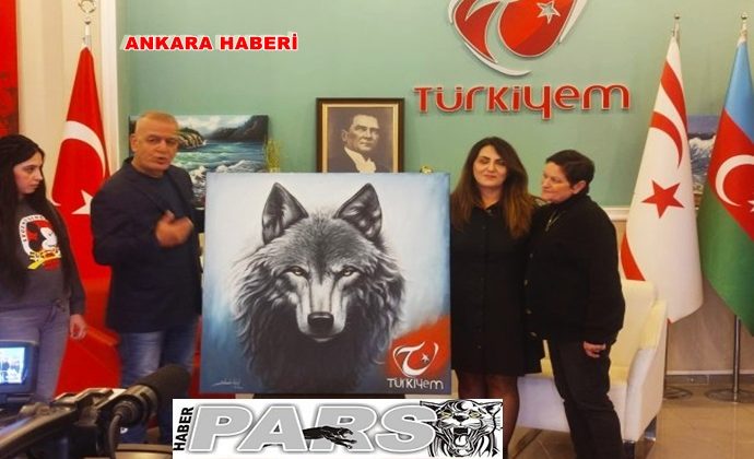 RESSAM SÜHEYLA ÜSTEK MUHTEŞEM BOZKURT TABLOSU ÇİZDİ…