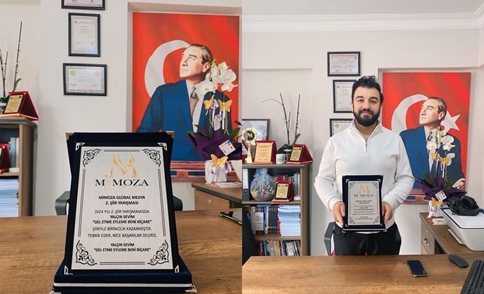 YALÇIN SEVİM MİMOZA 2. ŞİİR YARIŞMASINDA BİRİNCİ OLDU