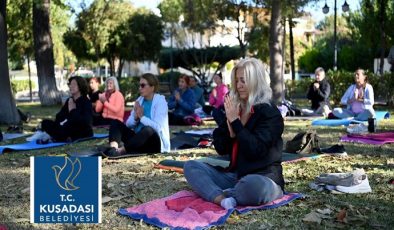 GÜZELÇAMLI’NIN MUHTEŞEM HAVASINDA YOGA YAPTILAR