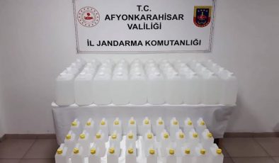 AFYON’DA KAÇAK ETİL ALKOL ELE GEÇİRİLDİ.
