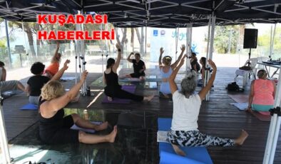 KUŞADASI GÜVERCİN ADADA DÜNYA YOGA GÜNÜ KUTLANDI.