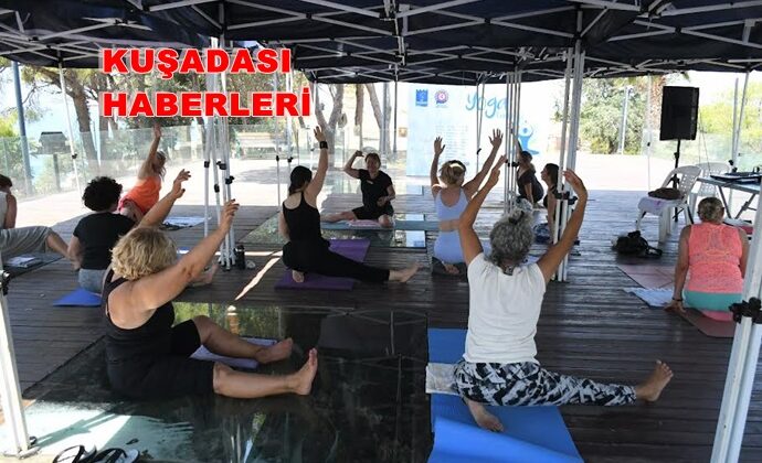 KUŞADASI GÜVERCİN ADADA DÜNYA YOGA GÜNÜ KUTLANDI.