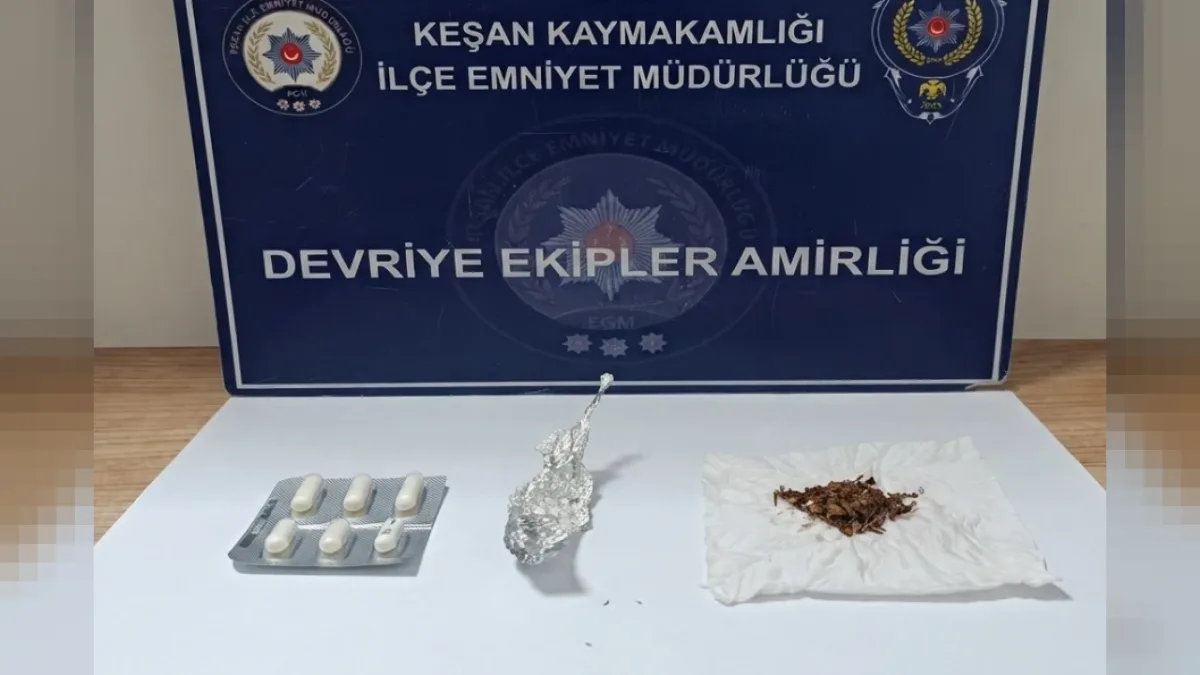 Edirne Keşan’da Narkotik Operasyonu: Şüpheli Şahısların Üzerinden Uyuşturucu Çıktı