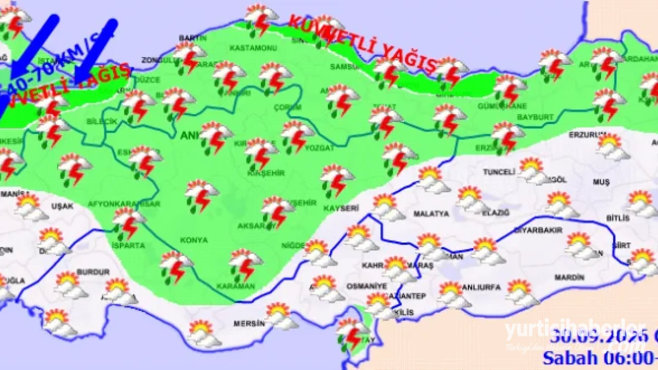 Meteoroloji'den Son Dakika Uyarısı: Sağanak, Gök Gürültüsü ve Fırtına Geliyor - Detay Görsel 1