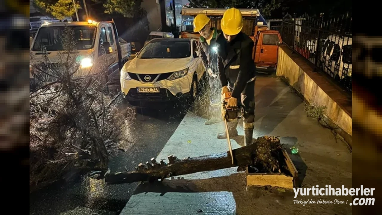 Beylikdüzü’nde Sağanak Yağış Kabusu: Belediyeden Gece Boyu Yoğun Mesai