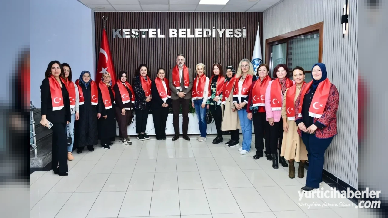 Bursa’nın kadın muhtarlarından Kestel Belediyesi’ne ziyaret