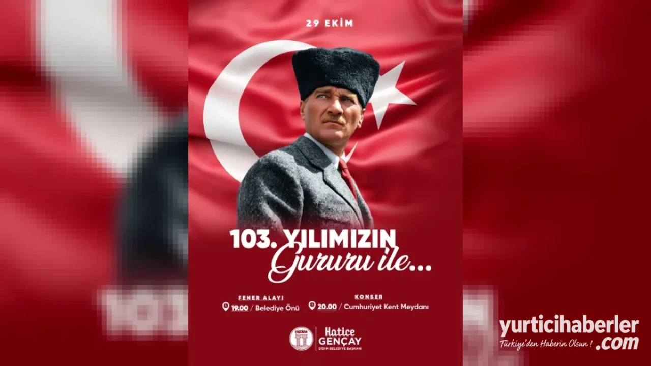 Didim’de Cumhuriyet Coşkusu: Fener Alayı ve Onur Akın Konseriyle Kutlama