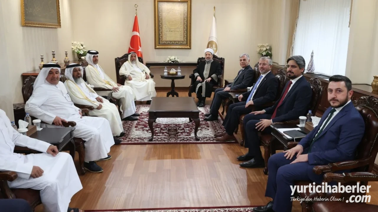 Diyanet İşleri Başkanı Prof. Dr. Safi Arpaguş, Katar Bakanı Al Ghanim ile Görüştü - Detay Görsel 1