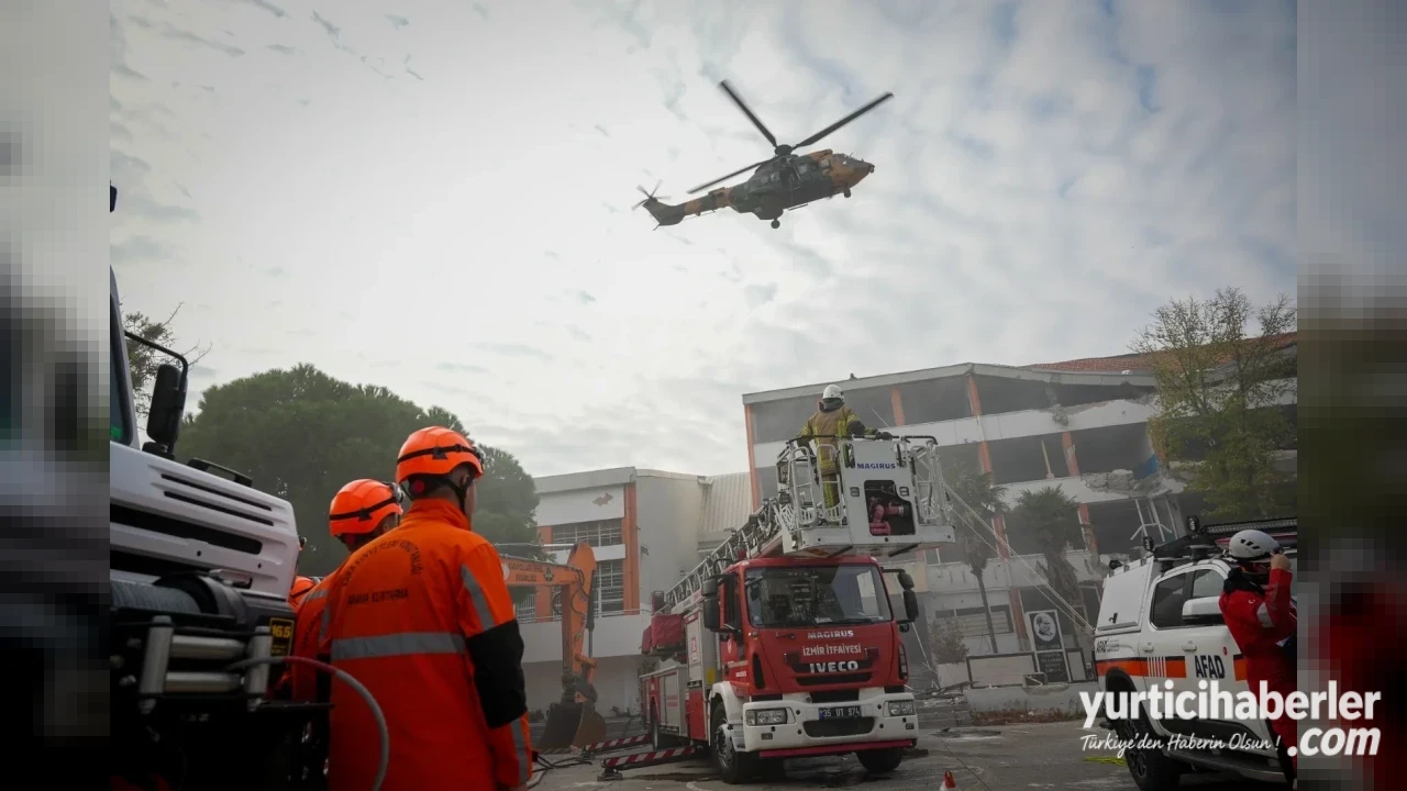 Ege Bölgesinde Gerçeği Aratmayan Dev Deprem Tatbikatı Gerçekleştirildi