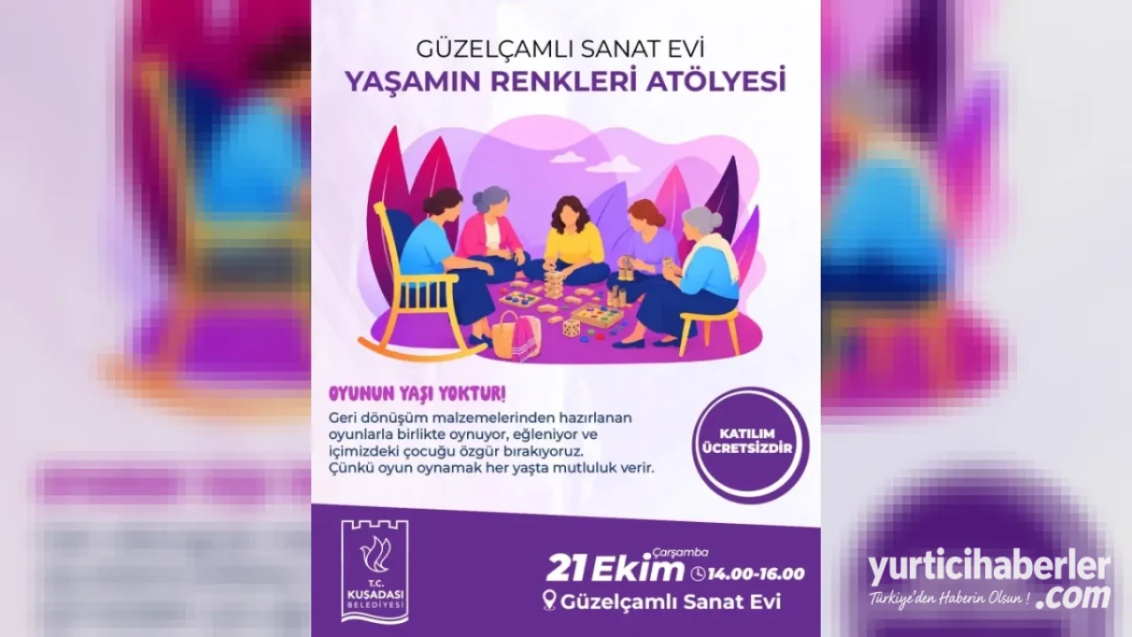Güzelçamlı Sanat Evi’mizde düzenlediğimiz Yaşamın Renkleri Atölyesi ile çocukluğumuzun neşesini yeniden keşfediyoruz!