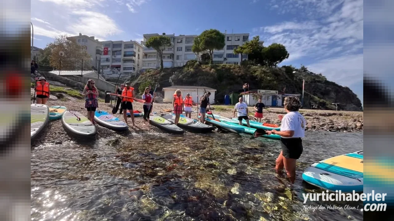 Mudanya’da Öğretmenler Günü İçin Deniz Üzerinde Sürpriz Kürek Sörfü Etkinliği