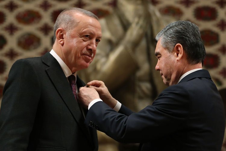 Cumhurbaşkanı Erdoğan’a Türkmenistan Devlet Nişanı