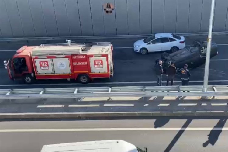Adıyaman’da direksiyon hakimiyetini kaybetti, takla attı