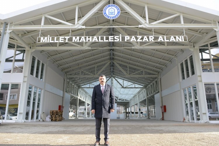 Bursa Yıldırım’da Millet Mahallesi’ne modern pazar alanı