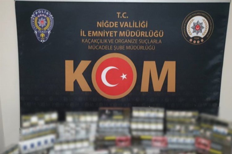 Niğde’de kaçak sigara yakalandı