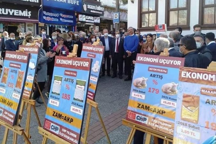 Bursa Yıldırım’da CHP’den pahalılığa sergili protesto