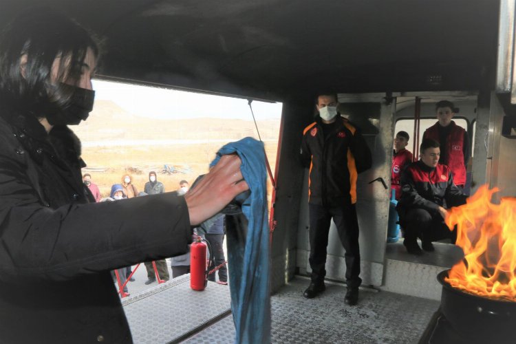 Nuh Naci Yazgan’da yangın tatbikatı