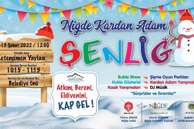 Ketençimen Yaylası’nda kardam adam şenliği