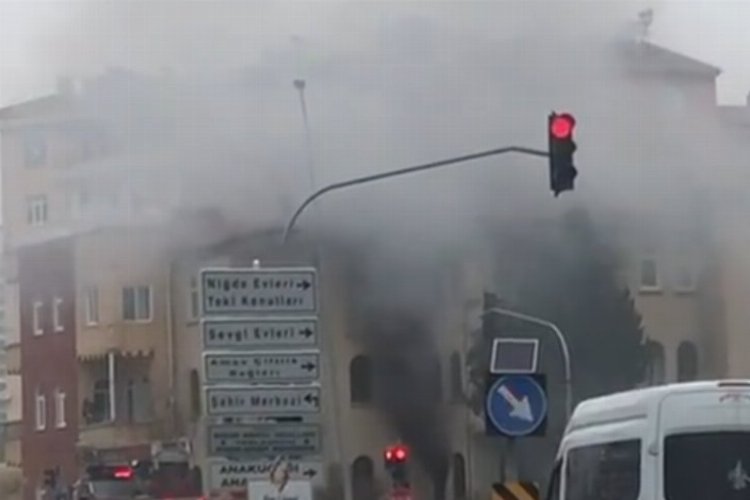 Niğde’de evin ikinci katında yangın çıktı