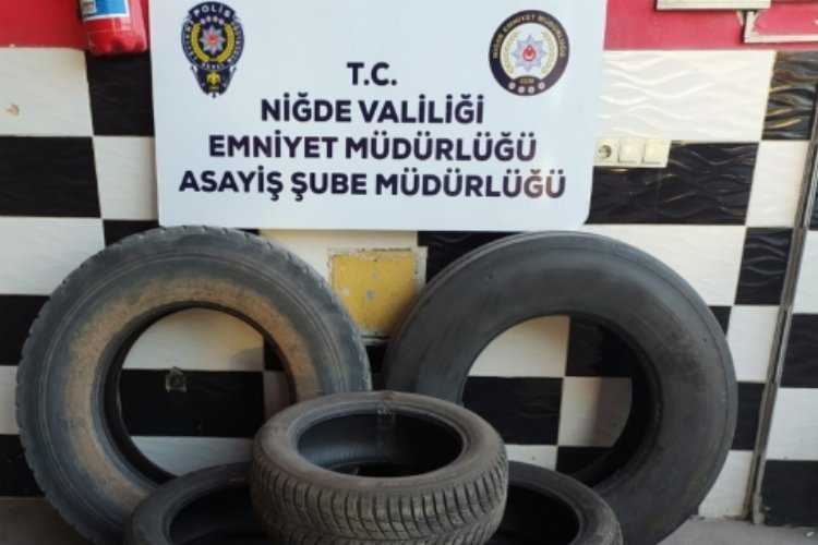 Niğde’de araç lastikleri çalındı